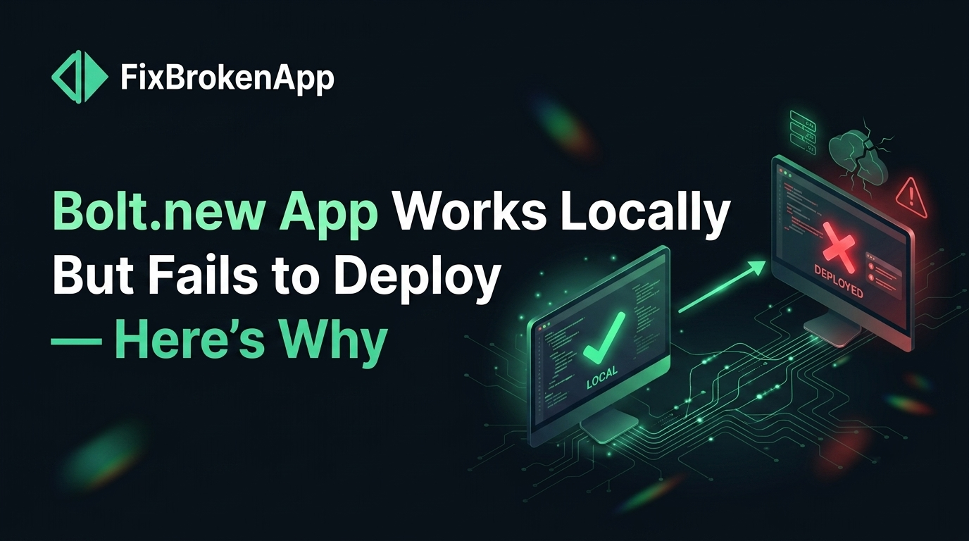 Bolt.new App Works Locally But Fails to Deploy — Here's Why